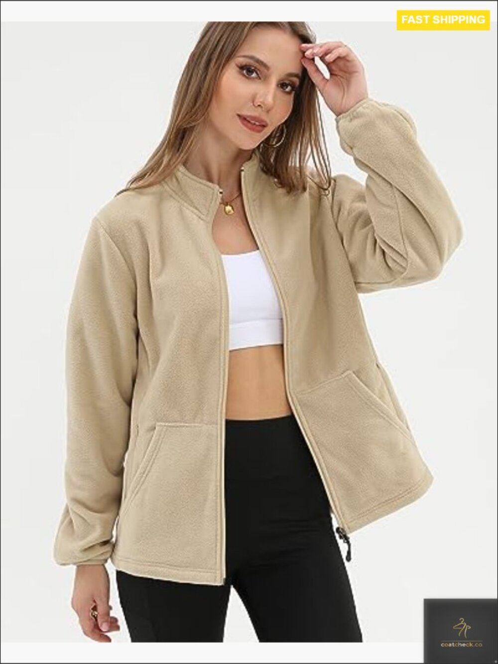 Warm Soft Lightweight Full Zip Fleece Jacket with 6 Pockets Winter - Picture 5 of 7